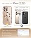 GVIEWIN for iPhone 16 Pro Case Compatible with MagSafe, Upgraded [Full Camera Protection][Cute Wave Frame][Military Grade Protection] Electroplated Soft Phone Cover for Women Girl, Clear/Rose Gold