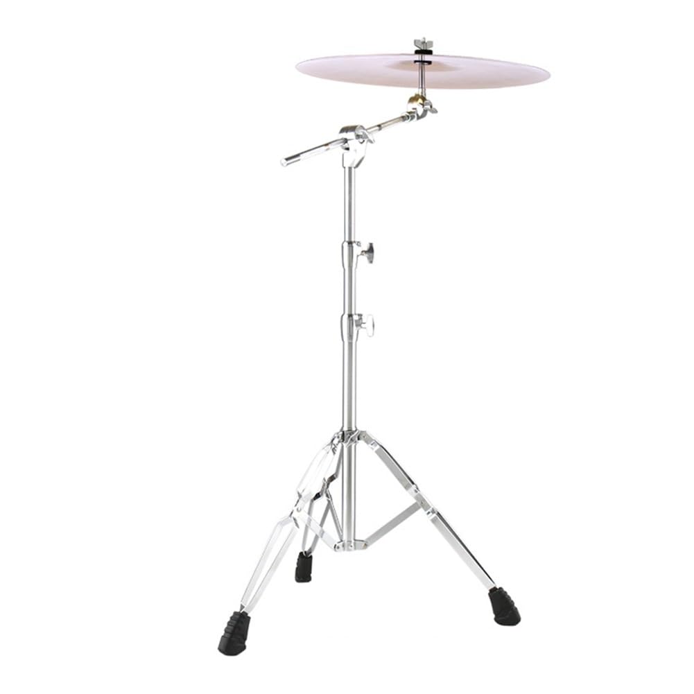 Support de Cymbale, Pieds à Double Entretoise Hauteur Réglable, Support de Cymbale Robuste, pour Support de Montage de Percussion de Matériel de Batterie (Size : with 14" Cymbals)