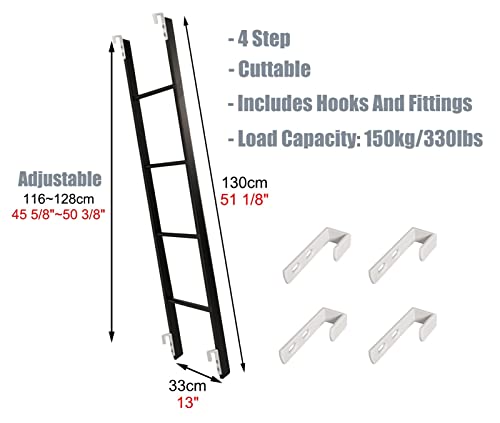 Escalera para litera de 50 pulgadas con diseño robusto y compacto para residencias de estudiantes 3