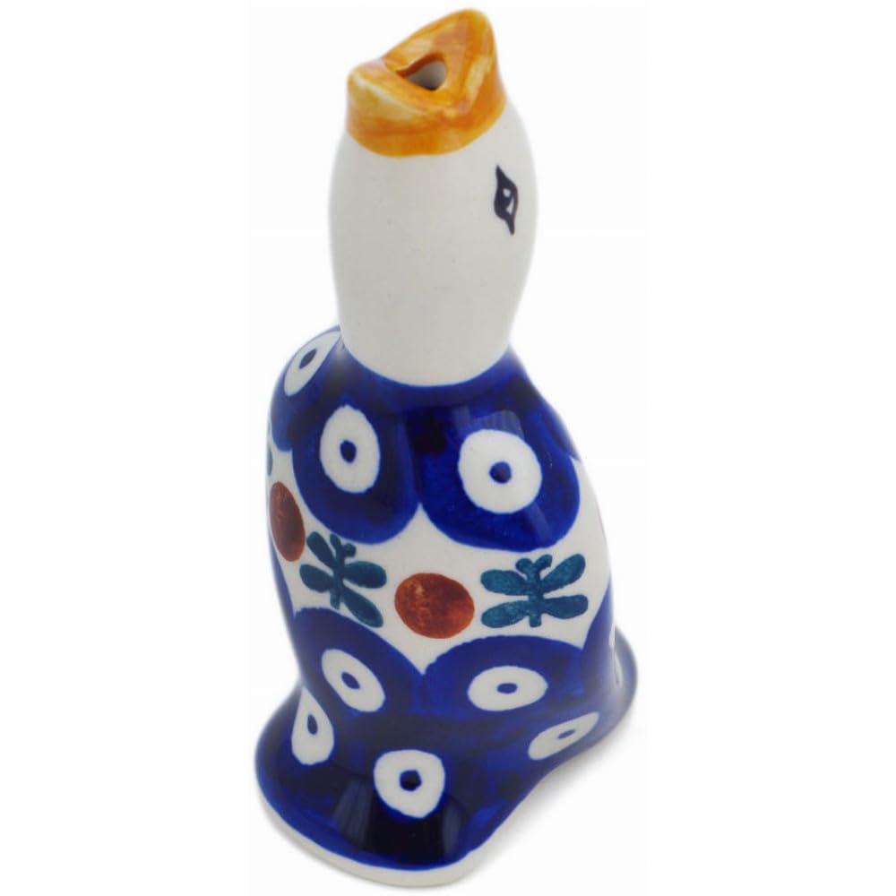 Authentic Polish Pottery Pie Bird in Mosquito Design Handmade in Boles?awiec Poland + Certificate of Authenticity