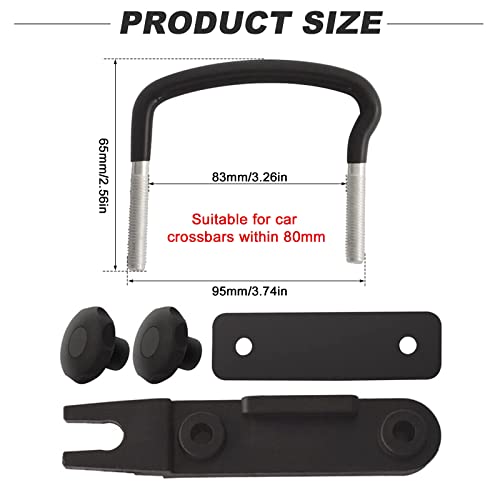 4 Pcs Stainless Steel Universal Roof Box U-Bolt Clamps, Car Van Mounting Fitting Kit U Brackets Installation Accessory, 83Mm Internal Width, With 8 Lock Nuts, 2 Strap #TOP2