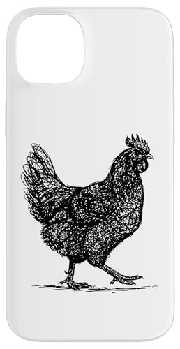 Abstract Hen Illustration Farmhouse Country Graphic �X�}�z�P�[�X iPhone 14 Plus �p