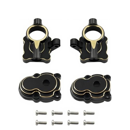 40g Black Coating Brass Steering Knuckle and Front Outer Portal Housing For FMS FCX24 Power Wagon RTR Rc Car Upgrade Parts Crawler Accessories 1/24 Scale