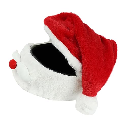 Warmhm Weihnachtsmütze für Motorradhelm Weicher Langlebiger...