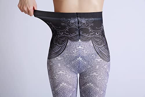 Image of Sahabowi Women Tights, Sheer High Waist Pantyhose, Vintage Control Top Stockings, Siwa 4