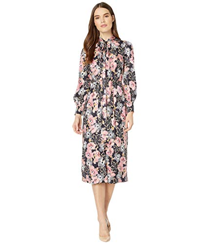 Rebecca Taylor Long Sleeve Jardin Fleur Dress Indigo Combo 4
