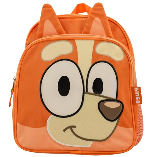 AI ACCESSORY INNOVATIONS Mini mochila para meninos e meninas de 30 cm, mochila escolar para pré-escola e jardim de infância, possui bolso frontal, Bingo marrom, Small, Mochila de 30,5 cm