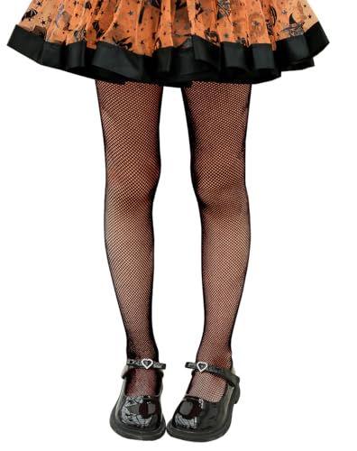 Kids Colorful Fishnet Stockings High Waist Mesh Girls Tights for Halloween Cosplay2