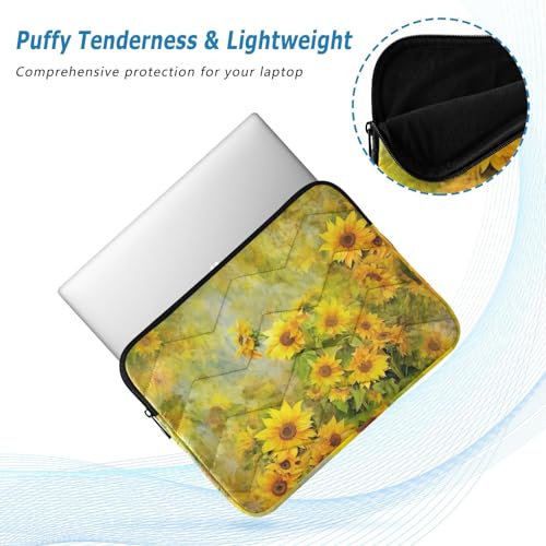 Funda para portátil 13-14 pulgadas en amarillo con girasoles miniatura 5