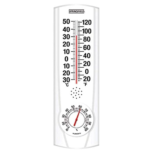Springfield Vertical Thermometer and Hygrometer (9.125-Inch)