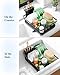 Kitsure Dish Drying Rack - Compact Dish Rack with Utensil Holder & Adjustable Water Outlet, Rust-Proof & Scratch-Resistant Drying Rack for Kitchen, 14.5