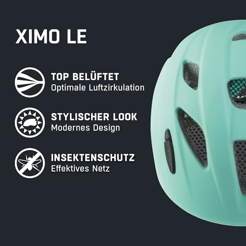 ALPINA Ximo L.E. Kinderfahrradhelm, Turquoise matt, 49-54 cm – Ansicht 2
