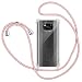 Produktbild SAMCASE Handykette Hülle für Xiaomi Poco X3 NFC, Necklace Hülle mit Kordel Transparent Silikon Handyhülle mit Kordel zum Umhängen Schutzhülle mit Band in Rosé-Gold