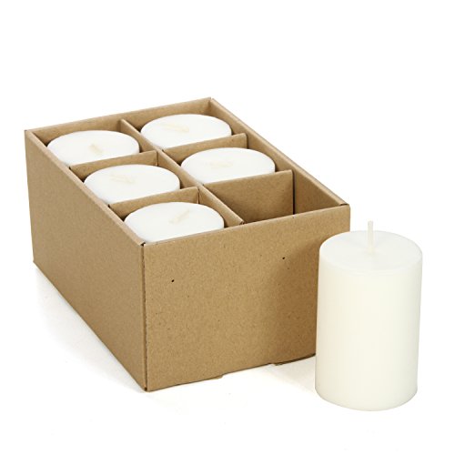 Hosley FBA-G08902ON-1-EA 2X3 High Pillar Candles, Set Of 6. White, Unscented. Bulk Buy. Ideal thumb #2