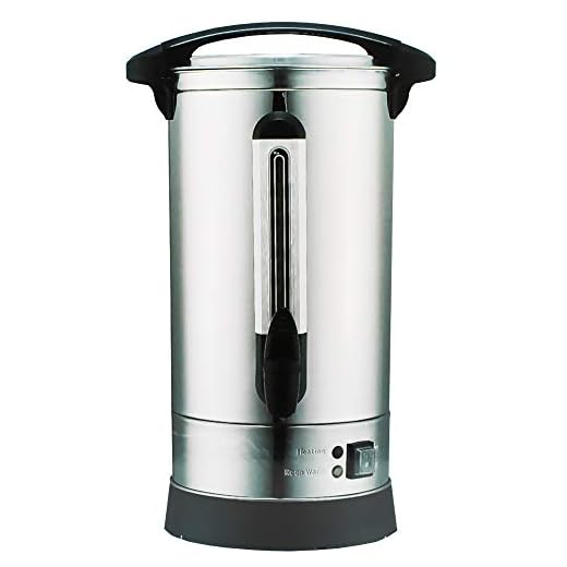Cooking Details Shabbat Hot Water Urn Boiler with Double Wall Stainless Steel Design for Maximum Insulation with 9L/50 Cup Capacity Of Boiling Hot Water with automatic keep warm function. (Nine Liter)