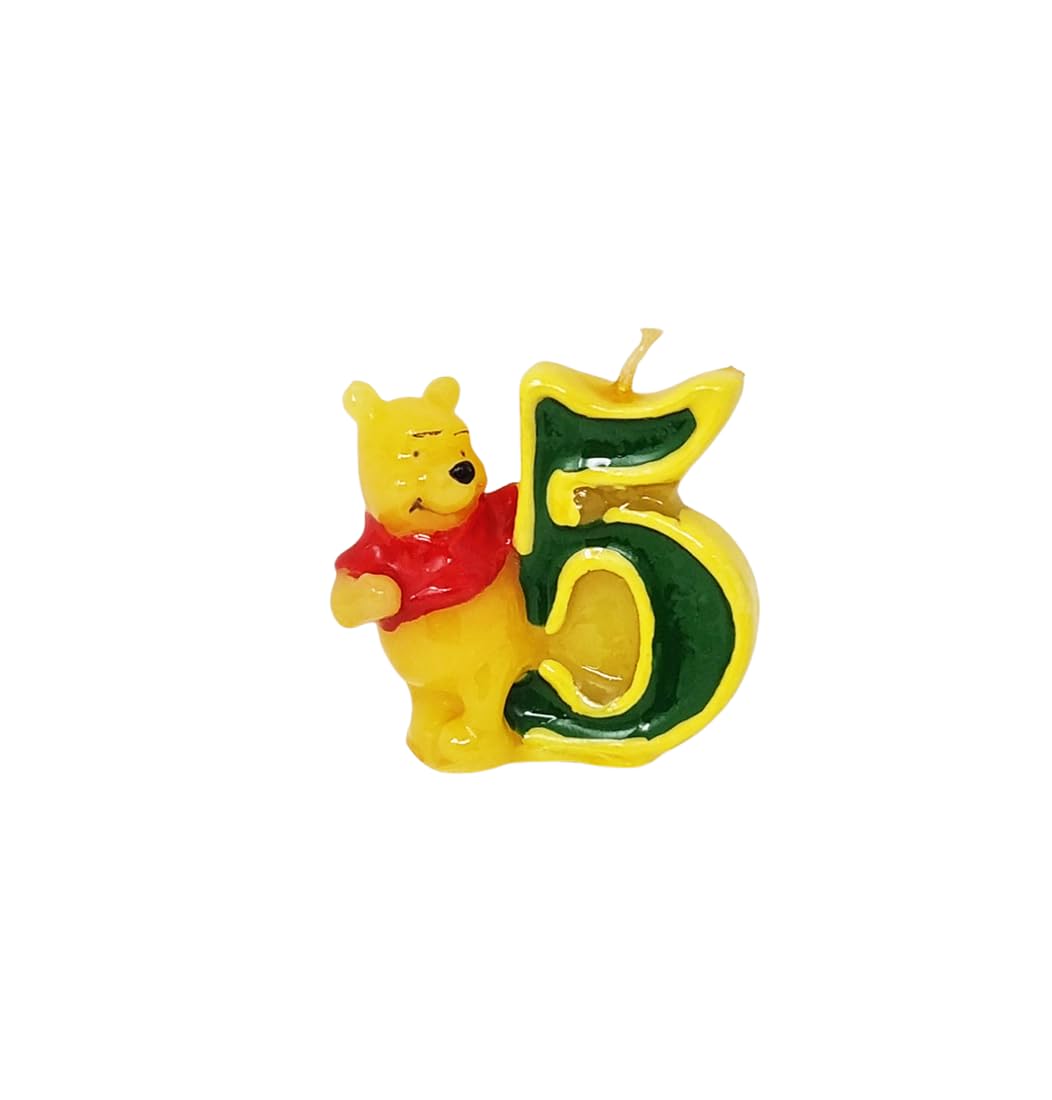 Bougie Disney Winnie l'ourson et amis pour anniversaire (numéro 5)
