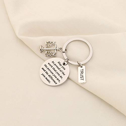 AKTAP Law School Graduation Keychain Lawyer Gift Scales of Justice Jewelry May You be Proud of The Work That You Do Key Rings for New Lawyer2