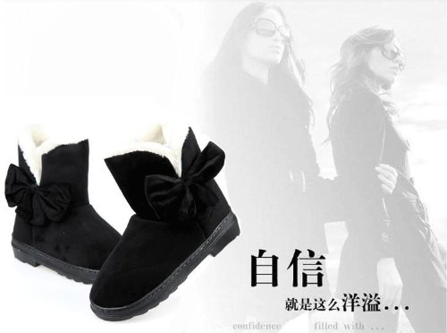 Gaorui Women's Winter Boots - Faux Suede Ankle Boots With Tassel, Warm & Anti-Slip For Cold Weather