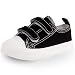 iFANS Girl and Boy Tall Canvas Kids Lace up Knee High Sneakers Black