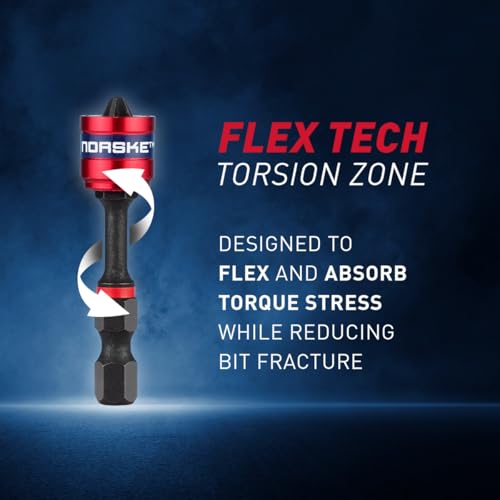 Norske Tools NIBCI330 Magnetic Float Collar Screw Holder No.2 SQ (2pc Carded) Impact Rated for Heavy Duty Use