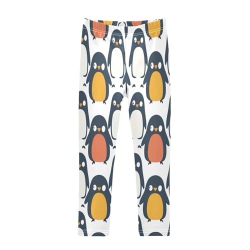 Bolaz Toddler Girls Leggings Printed Yoga Pants Leggings Orange Yellow Penguin for Kids