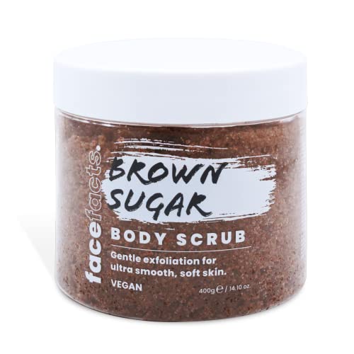 Face Facts Body Scrubs | Brown Sugar | Exfoliates + Softens |400g