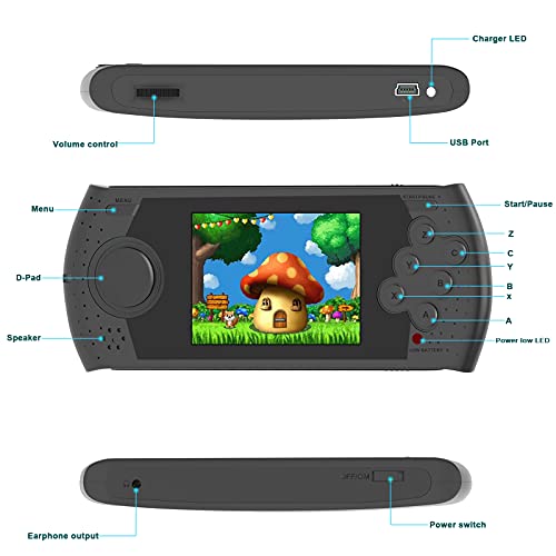 EASEGMER Handheld Games for Kids 16 Bit Portable Retro Video Games Built in 230 Classic Games 3.0 Inches HD Screen… - Image 4