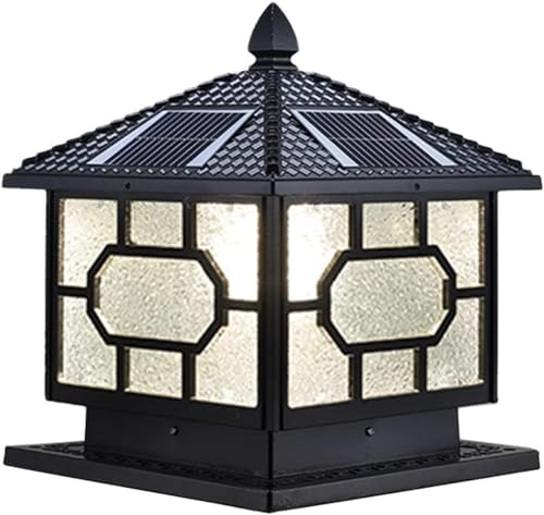 Lampe solaire extérieure étanche MOCHAMIK borne lumineuse pour colonne et patio