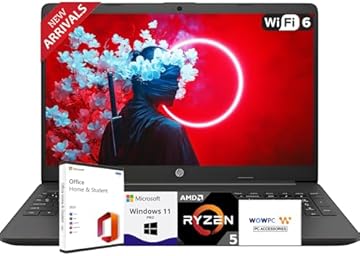 New 15.6" Business Laptop (2025/2026 Edition), AMD Ryzen 5 7000-Series(Outperforms i7-1165G7), 16GB RAM, 1TB SSD, Ultra Quiet Design, Long Battery Life, Windows 11 Pro with Microsoft Office-WOWPC