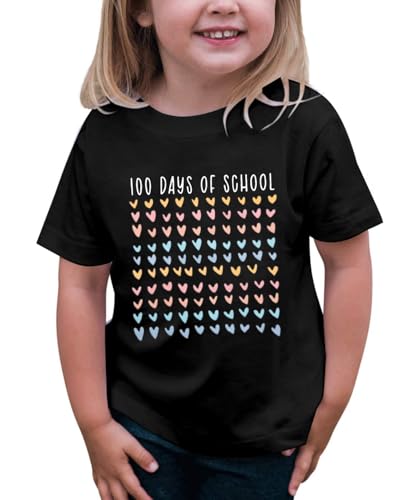 Image of BANGELY 100 Days of School Shirts for Kids Back to School Graphic Tee 100 Days Celebration Tshirt Elementary Student Gift