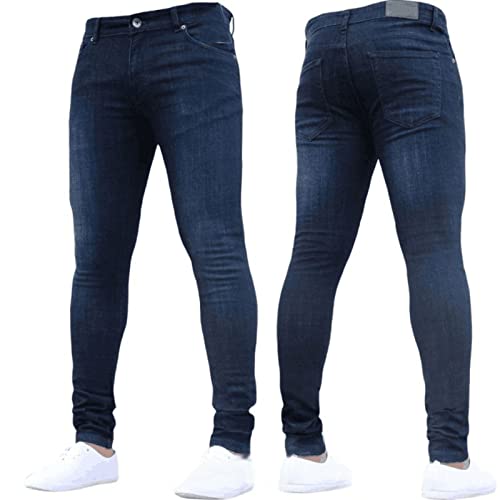 Jeans da Uomo Slim Fit Semplice Quotidiano Casual