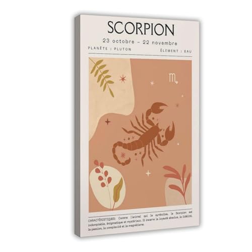 Poster sur toile Scorpion 61x91 cm pour salon et chambre