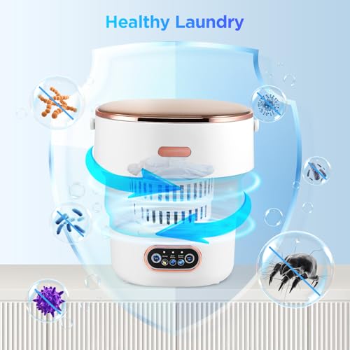 Mini Waschmaschine 13L,Portable Washing Machine Mit Schleuder,Reisewaschmaschine Mit 3 Modi,Mobile Waschmaschine,Campingwaschmaschine Für Unterwäsche Babykleidung