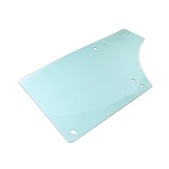 TOPKEY R198624 Left Hand LH Door Glass for John Deere Tractor 5075M 5083E 5085E 5090M 5100E 5220 5320 5420 5525 5625 6110D 6115D 6125D 6130D 6140D 210K 4630 Transparent Green Tempered Glass