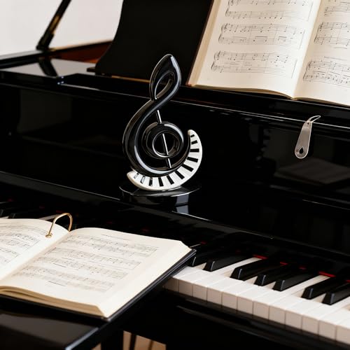 Estatua musical decorativa clave de sol de resina miniatura 5