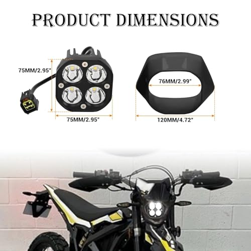 Phare avant LED pour Sur Ron Light Bee 2022+ optique moto - 3