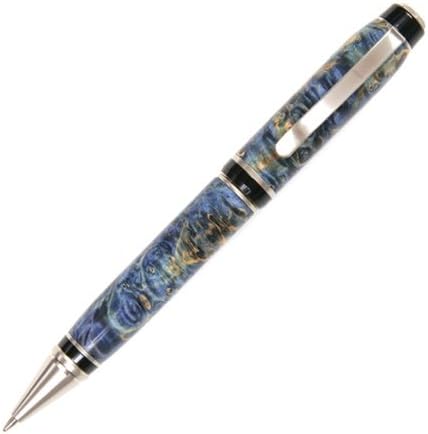 Lanier Pens Cigar Twist Pen - Brushed Satin - Blue Box Elder