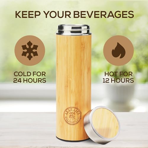 LeafLife Premium Bamboo Tea Infuser Bottle