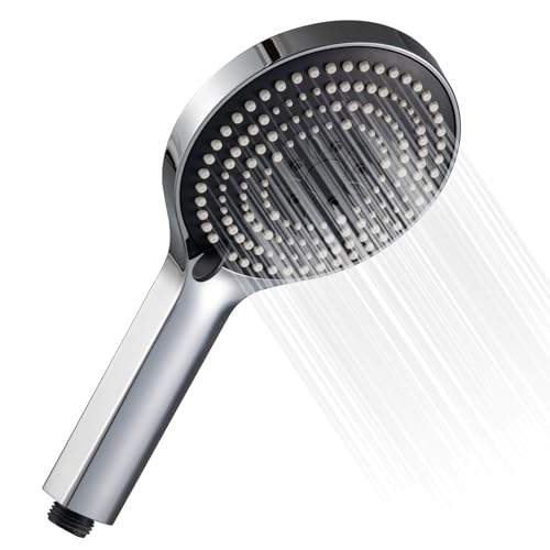 OFFO Shower Head 6 Modes Handheld Shower Head Large Powerful Boosting Handheld Showerhead for Low Water Pressure ShowerHead Chrome