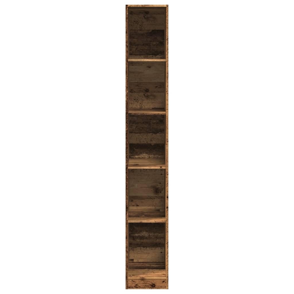 Homgoday Armario de madera envejecida, 30 x 50 x 200 cm, de madera contrachapada, muebles de oficina, mueble de almacenamiento y estantes para ahorrar espacio