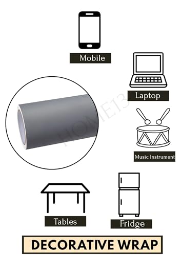 Image of HOME13 Premium Self-Adhesive Nardo Grey Vinyl Wrap for Car, Bike Sticker Scooty Interior & Exterior Decorative Wrap Sticker & Decal Roll Air-Release Film (Nardo Grey Matte, 20 Inch x 150 Inch)
