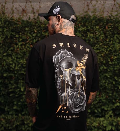 Sullen Men's Golden Tears Artist Series Tattoo Lifestyle Graphic Premium Short Sleeve Tee Black4