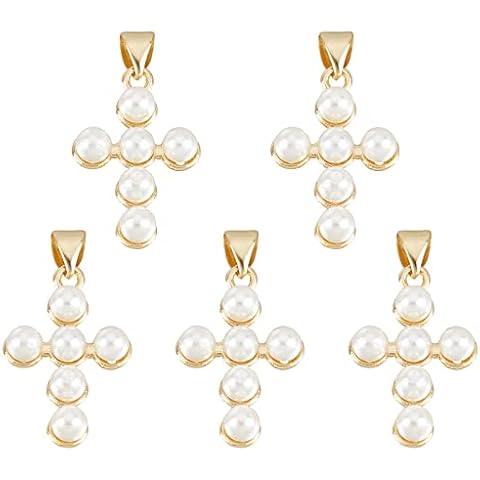 NBEADS 5 Colgantes de Perlas de Concha de Cruz Cover
