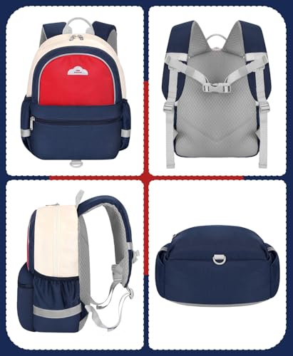 Image of Kids Backpack for Girls Boys Preschool Kindergarten Small Backpacks Bookbag | Preschool Daycare Backpacks for Children Mini Lightweight 2-4 Kid 12 inch Book Bag with Reflective Straps