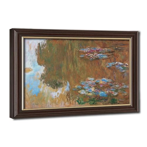 Toile Monet Water Lily Pond cadre suspendu décoration murale salon 50x76