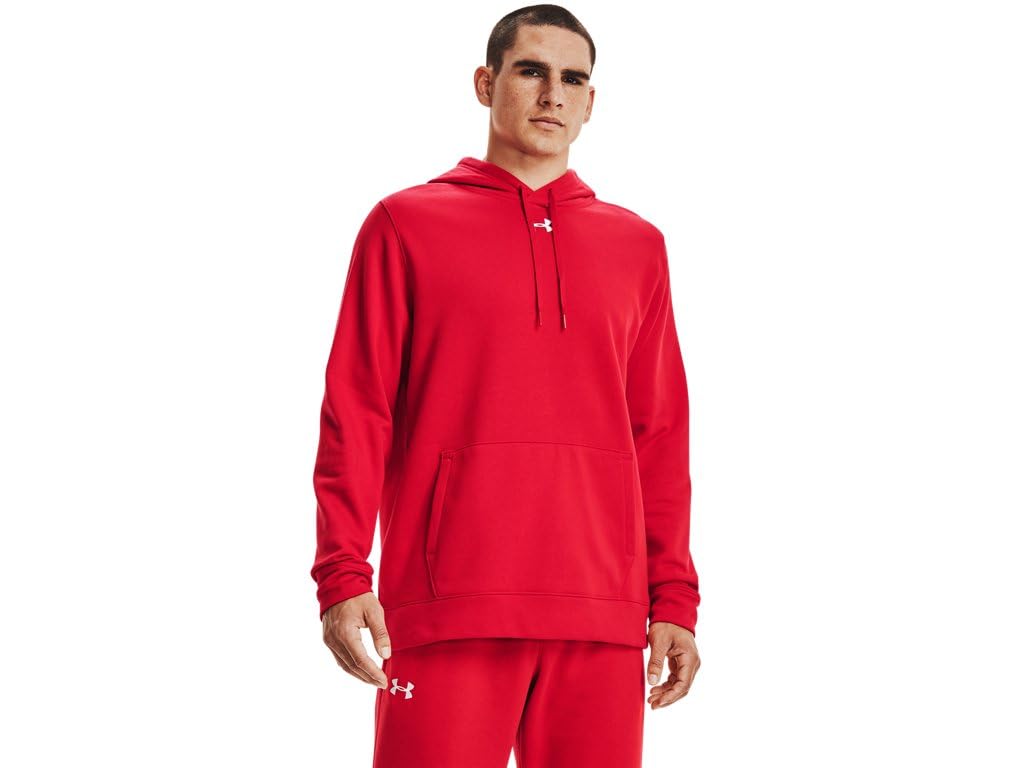 Under Armour Men's UA Hustle Fleece Hoodie MD Red