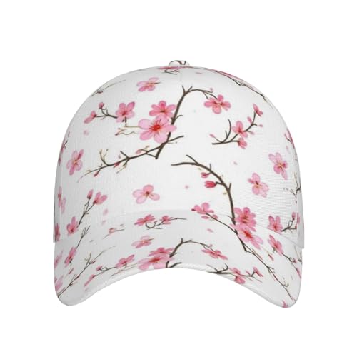 Gorra de béisbol unisex con estampado de flores miniatura 2