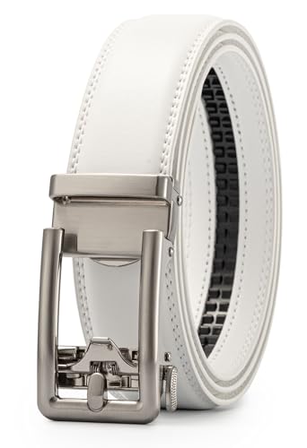 Image of Men's Belt, Ratchet Dress Casual Belt with Adjustable Automatic Buckle Trim to Fit