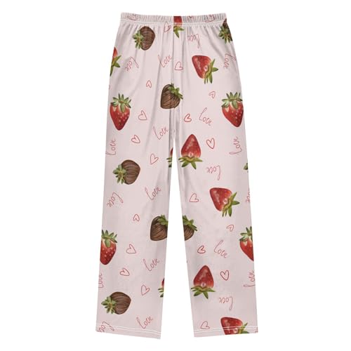 Berry Chocolate Boys Pants Boys Athletic Pants Long Pant for Boywith Pockets Wide-Leg Size 6-14Y2