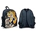 Japanese Tiger Wave Cute Backpack Small Daily Casual Daypack Travel Bag with Adjustable Strap Graphic Print